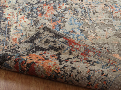 Hand Knotted Wool & Silk Transitional Rug KHZ4350