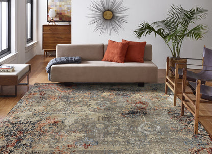 Hand Knotted Wool & Silk Transitional Rug KHZ4350