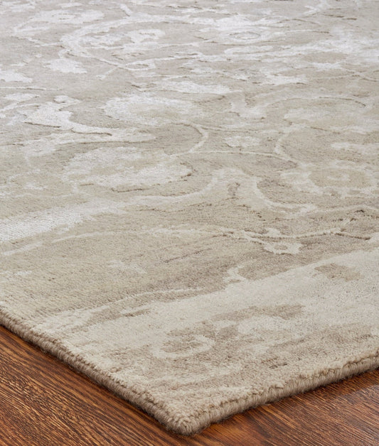 Hand Knotted Wool & Silk Transitional Rug KHZ4360