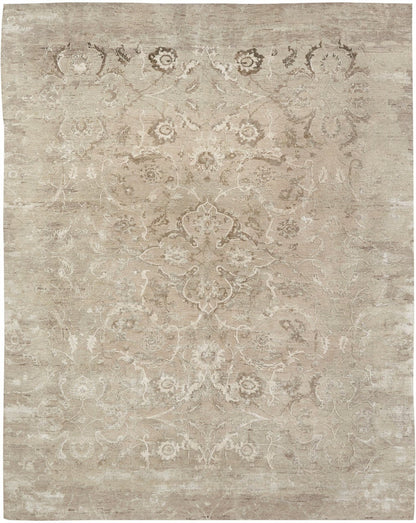 Hand Knotted Wool & Silk Transitional Rug KHZ4360