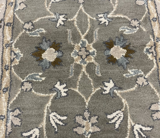 Traditional Wool Hand Knotted Rug Grey 3x5  -EB-04