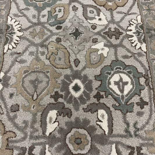 Traditional Wool Hand Knotted Rug Green 3x5  -EB-06
