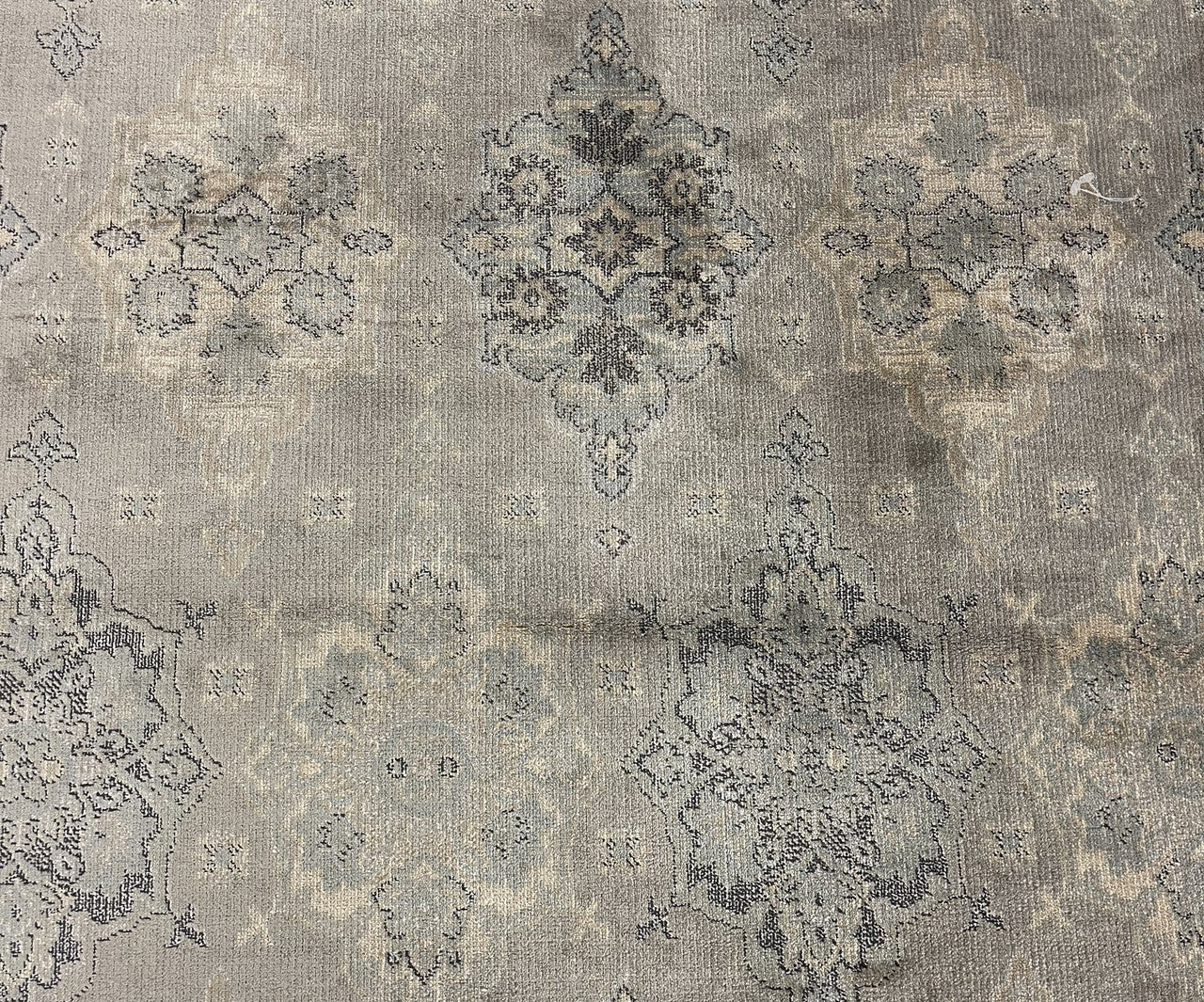 Transitional Wool Hand Knotted Rug Grey 3x5  -EB-10