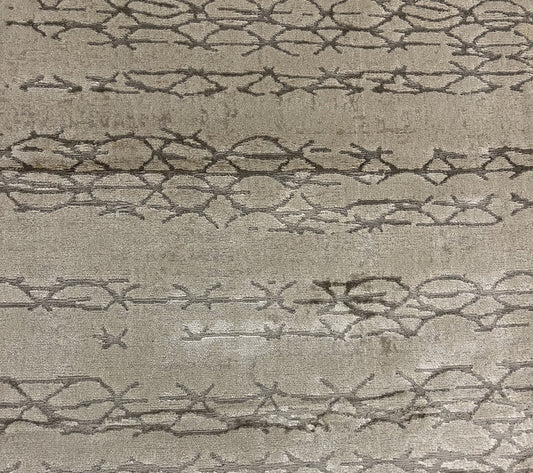 Modern Wool Hand Knotted Rug Beige 3x5  -EB-14