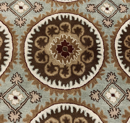 Transitional Clearance Area Rug Green 3.3X5.4  -EB-20