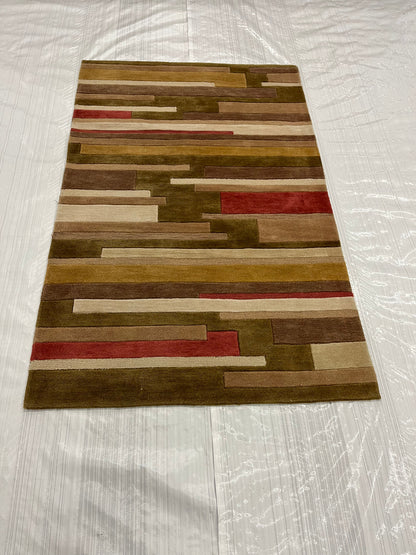 Modern Clearance Area Rug Red 3X5  -EB-27