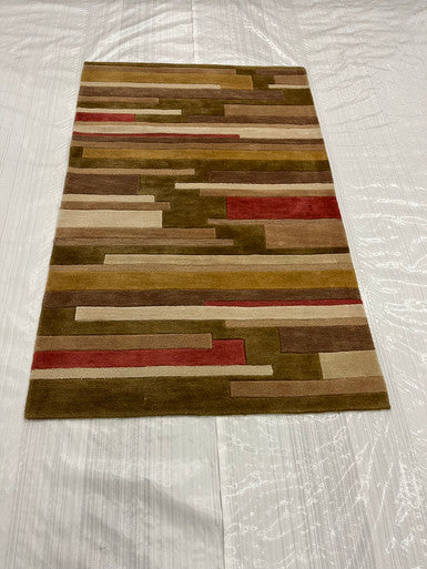 Modern Clearance Area Rug Red 3X5  -EB-27