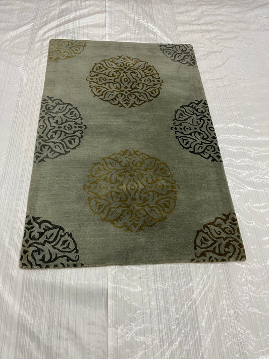 Transitional Clearance Area Rug Green 3X5  -EB-30