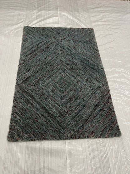 Modern Clearance Area Rug Blue 3X5  -EB-31