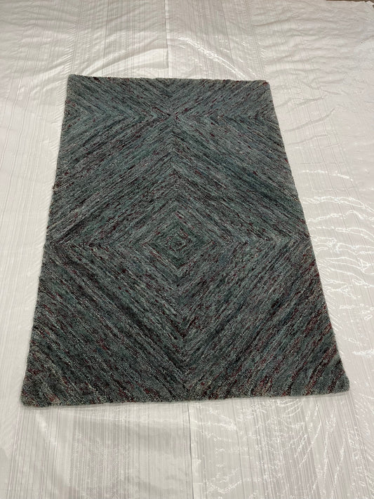 Modern Clearance Area Rug Blue 3X5  -EB-31