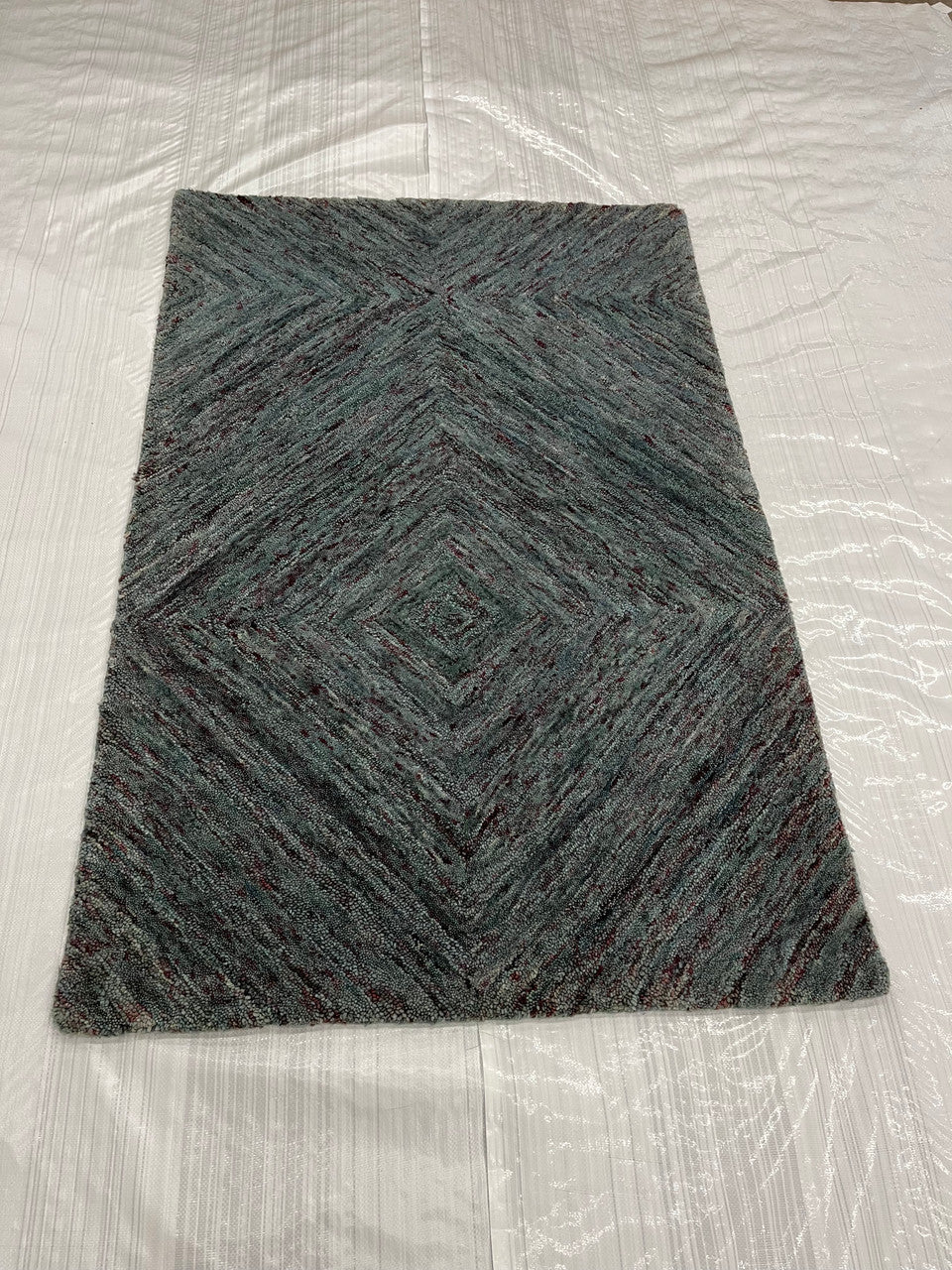 Modern Clearance Area Rug Blue 3X5  -EB-31