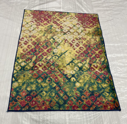 Modern Clearance Area Rug Multi 3.9X5.2  -EB-47