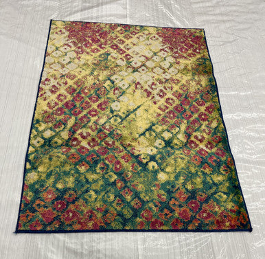 Modern Clearance Area Rug Multi 3.9X5.2  -EB-47