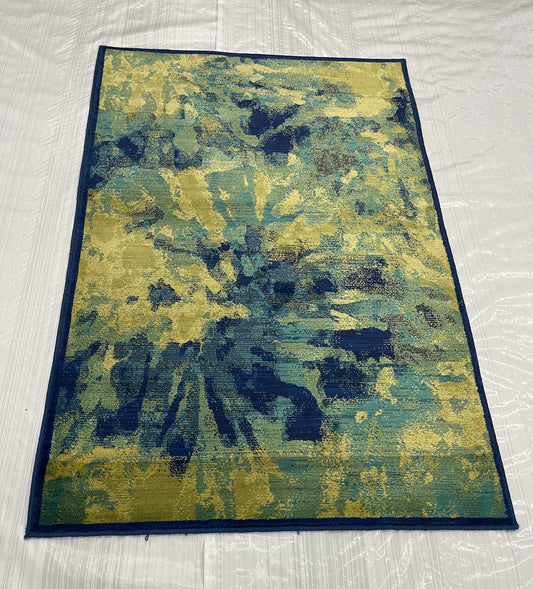 Modern Clearance Area Rug Multi 3.9X5.2  -EB-48
