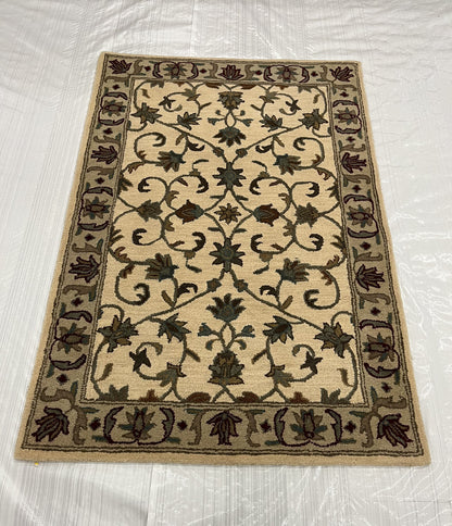 Traditional Clearance Area Rug Beige 4X6  -EB-49