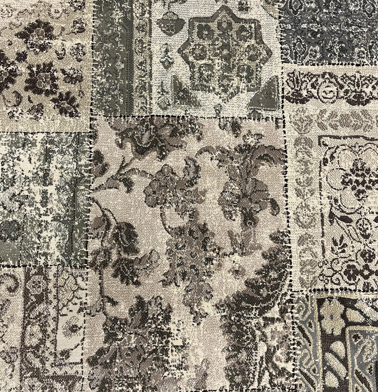 Modern Clearance Area Rug Grey 4X5  -EB-53