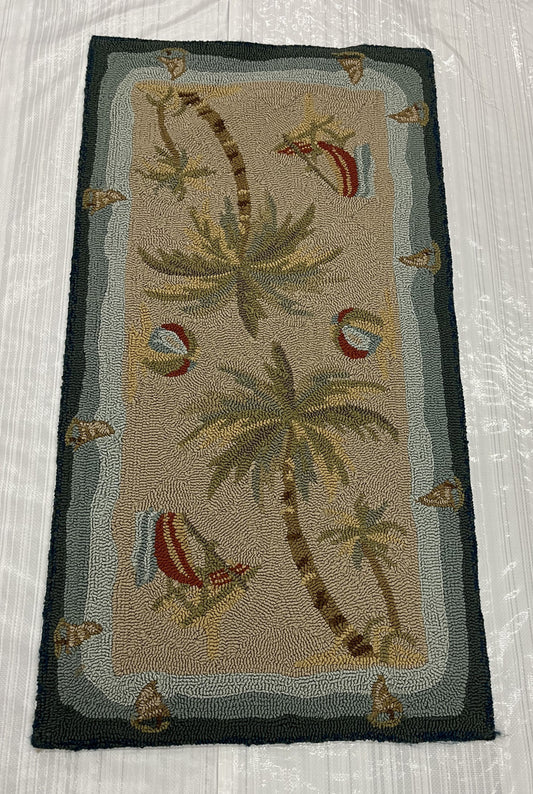 Modern Clearance Area Rug Blue 2X4 -EB-75
