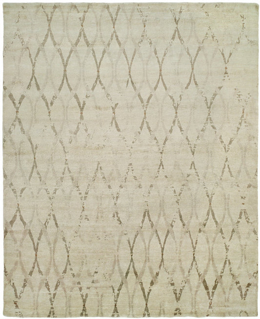 Hand Knotted Silk Classic/Faded Transitional Rug KIN9470