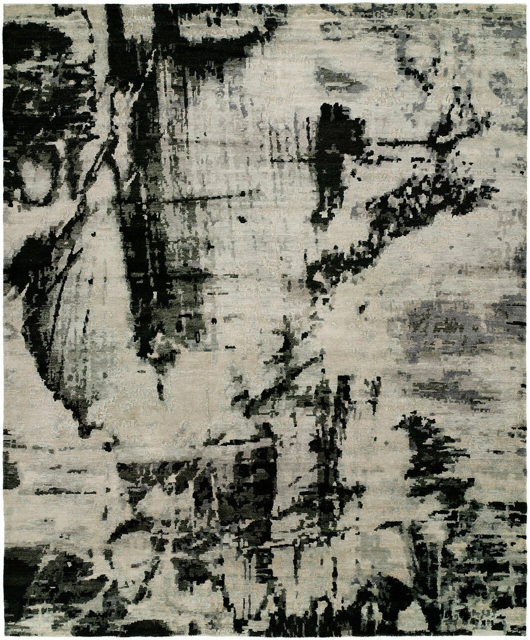Hand Knotted Silk Modern Rug KJN0710