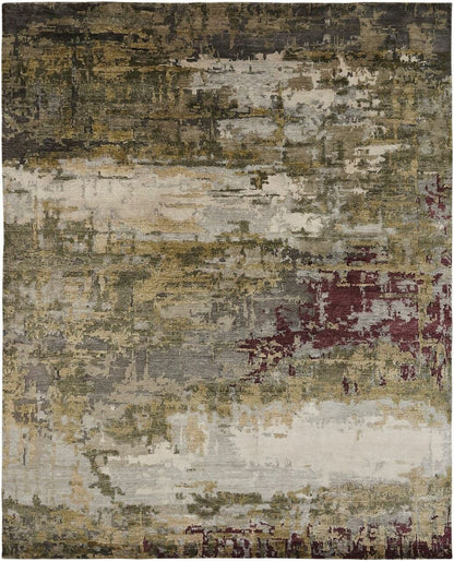 Hand Knotted Silk Modern Rug KJN0740