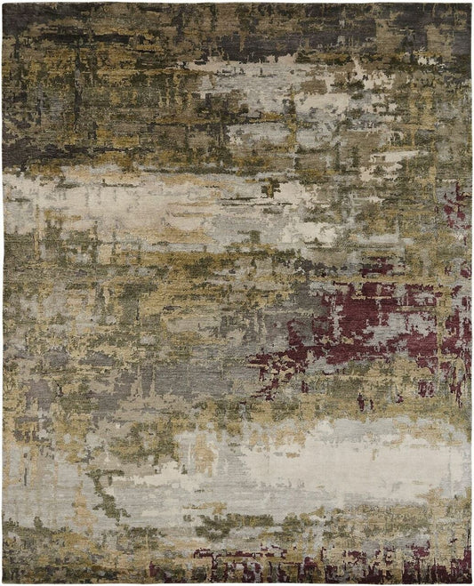 Hand Knotted Silk Modern Rug KJN0740