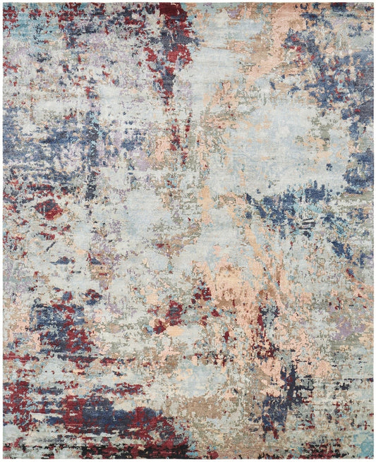 Hand Knotted Silk Modern Rug KJN0800