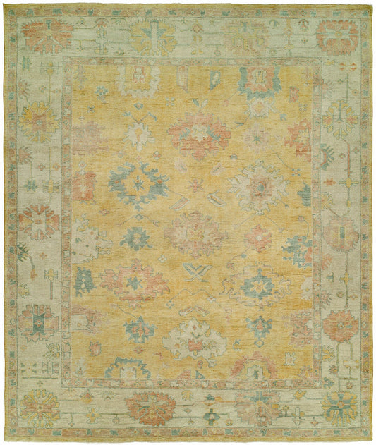 Hand Knotted Wool Oushak Rug KKZ1260