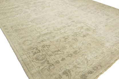 Round shape option, traditional wool rug in beige and brown
