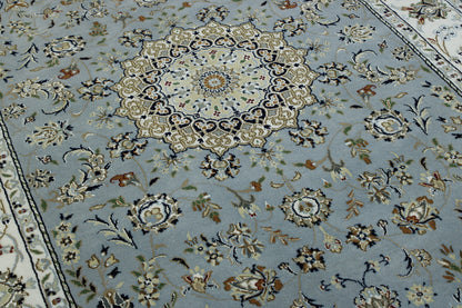 Traditional Fine Nain Wool/silk Hand Knotted Rug 5.0X8.0 - w20240