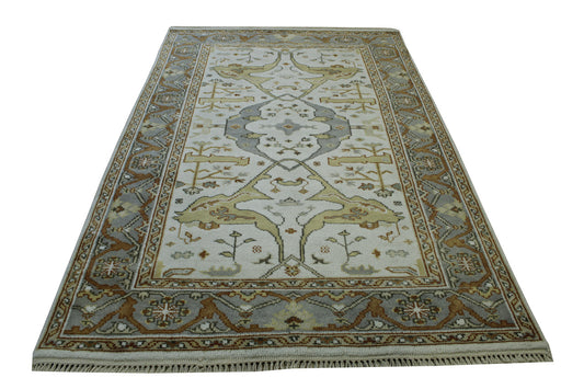Oushak Zigler Wool Hand Knotted Rug 5.0X8.0 - W20344
