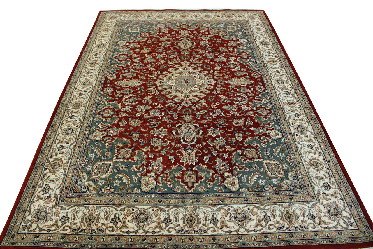 Traditional Fine Tabriz Wool Hand Knotted Rug 5.0X8.0 - W20038