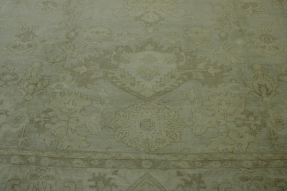 Oushak Whitewash Chobie Wool Hand Knotted Rug 11.6x14.5 -g-12