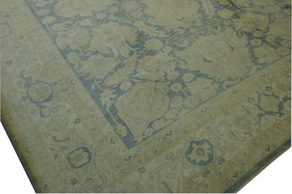 Oushak Whitewash Chobie Wool Hand Knotted Rug 12.0x14.6 -g-9