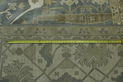 Oushak Whitewash Zigler Wool Hand Knotted Rug 12.0x15.2 -w20329