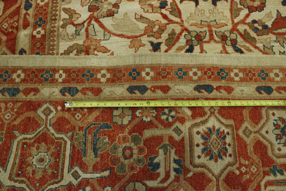 Traditional Antique Chobie Wool Hand Knotted Rug 13.3x17.7 -w5016