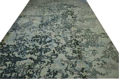 Modern Abstract Broken Design Viscose Handloom 13.0x20.10 -w20050