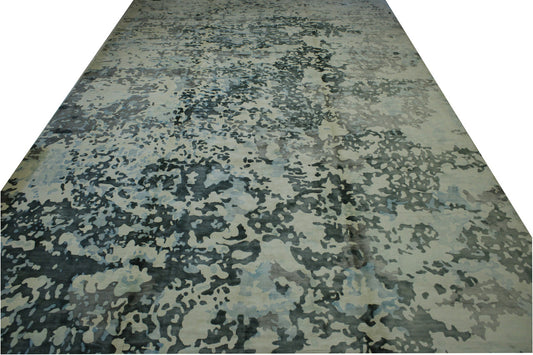 Modern Abstract Broken Design Viscose Handloom 13.0x20.10 -w20050