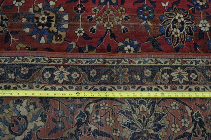 Traditional Antique Farahan 1980's Wool Hand Knotted Rug 9.7x18.1 -w2112