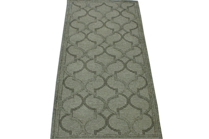 Modern Gemotrical Design Wool Hand Knotted Rug 2x4 - w5002