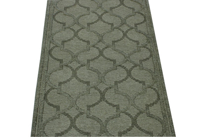 Modern Gemotrical Design Wool Hand Knotted Rug 2x4 - w5002