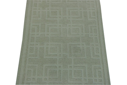 Modern Gemotrical Design Wool Hand Knotted Rug 2x4 - w5004