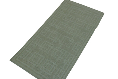 Modern Gemotrical Design Wool Hand Knotted Rug 2x4 - w5004
