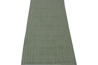 Modern Gemotrical Design Wool Hand Knotted Rug 2x4 - w5004