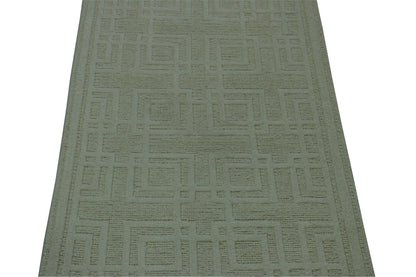 Modern Gemotrical Design Wool Hand Knotted Rug 2x4 - w5004