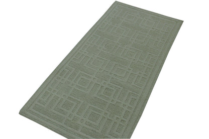 Modern Gemotrical Design Wool Hand Knotted Rug 2x4 - w5004