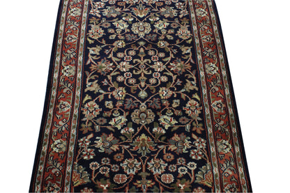 Traditional Indo Kashan Wool Hand Knotted Rug 2x4 - w2173