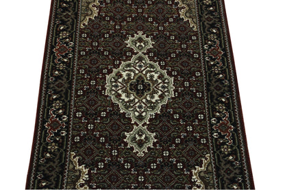 Traditional Indo Mahi Tabriz Wool Hand Knotted Rug 2x4 - w2391