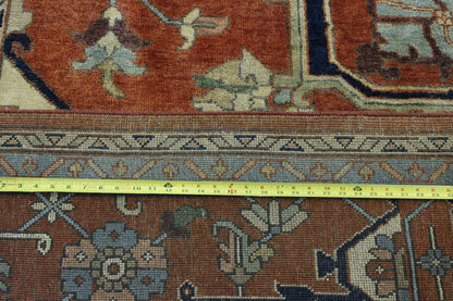 Traditional Antiquewash Sherapi Wool Hand Knotted Rug 11.9x14.8 -w20110