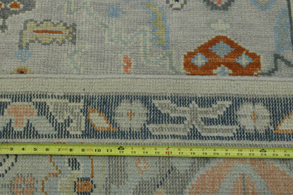 Oushak Colorful Tribal Wool Hand Knotted Rug 11.9x14.7 -w20184