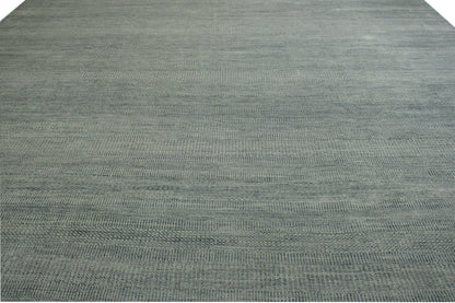Transistional Grass Design Wool Hand Knotted Rug 11.10x15.1 -w2116